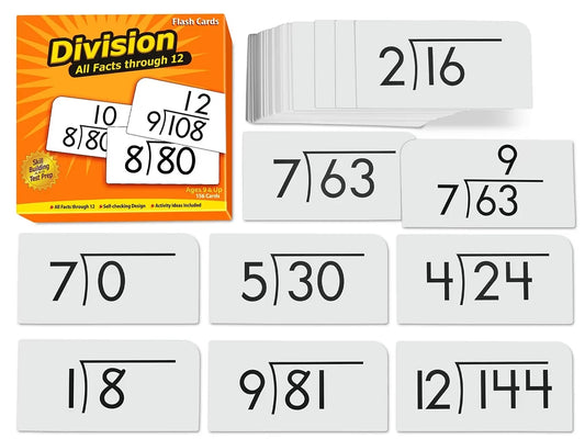 Division All Facts 0-12 Flash Cards - US 8542