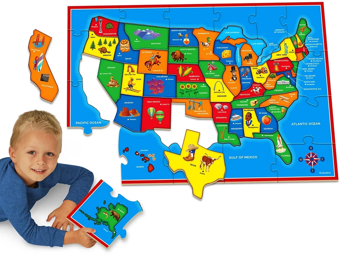 Map of the U.S.A. Floor Puzzle - US 9846