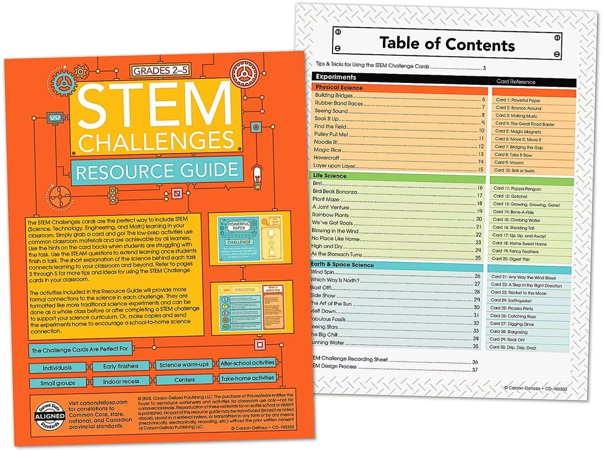 STEM Challenge Learning Cards - US 7606