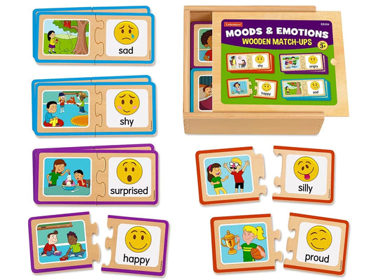 Moods & Emotions Wooden Match-Ups - US 8376