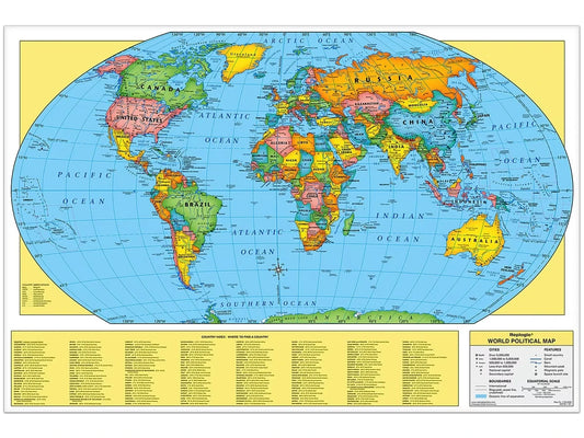 Write & Wipe World Wall Map - US 9017