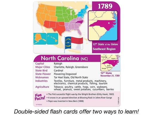 States & Capitals Pocket Flash Cards - US 3501