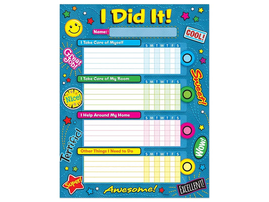 I Did It! Chore Charts - Set of 25 - US 8163