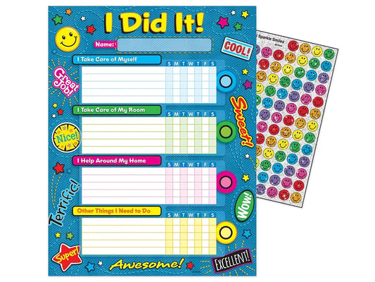I Did It! Chore Charts - Set of 25 - US 8163