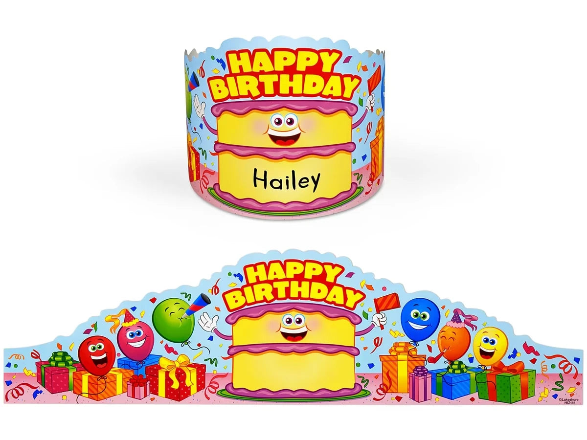 Smiling Cake Birthday Crowns - US 8816