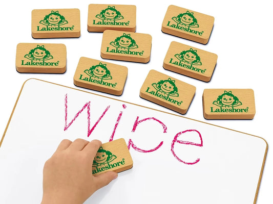 Write & Wipe Lapboard Erasers - Set of 10 - US 6733