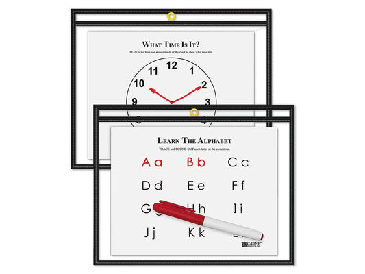 Reusable Write & Wipe Horizontal Pocket - US 3046