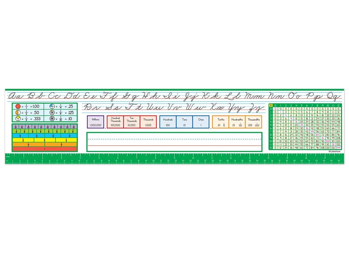 Lakeshore Traditional Cursive Reference Nameplates - Gr. 3-5 - US 9515