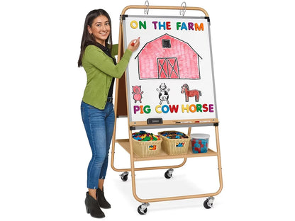Heavy-Duty Mobile Teaching Easel - US 4128