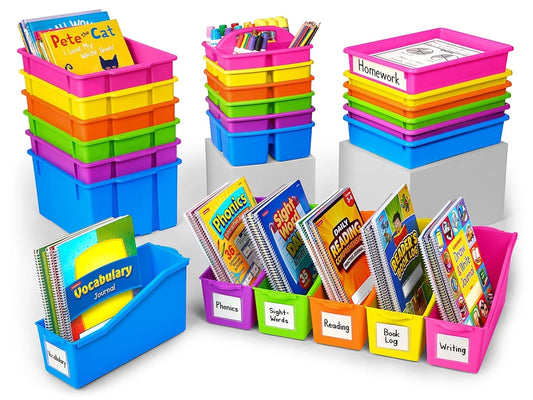 Neon Classroom Storage Bin Bundle - US 4247