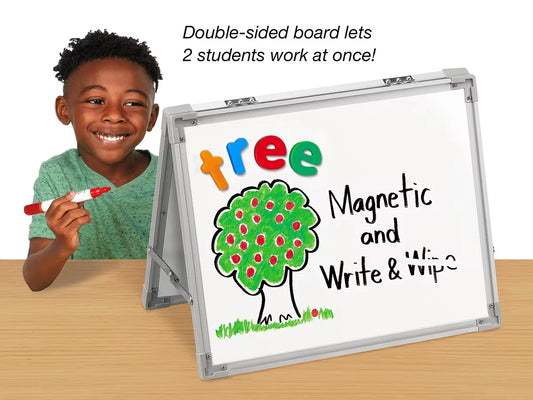 Double-Sided Write & Wipe Magnetic Easel - US 4379