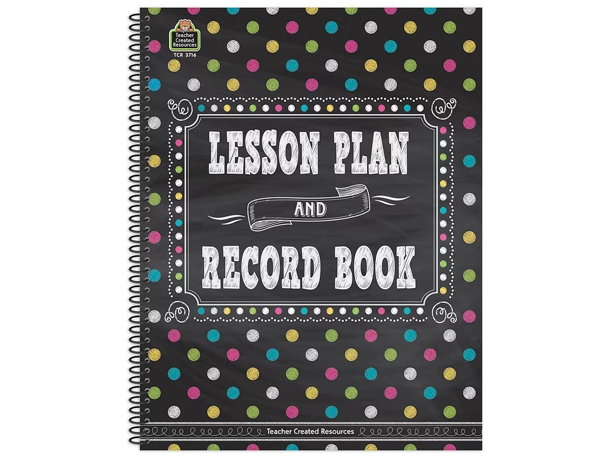Chalkboard Brights Lesson Plan & Record Book - US 1002