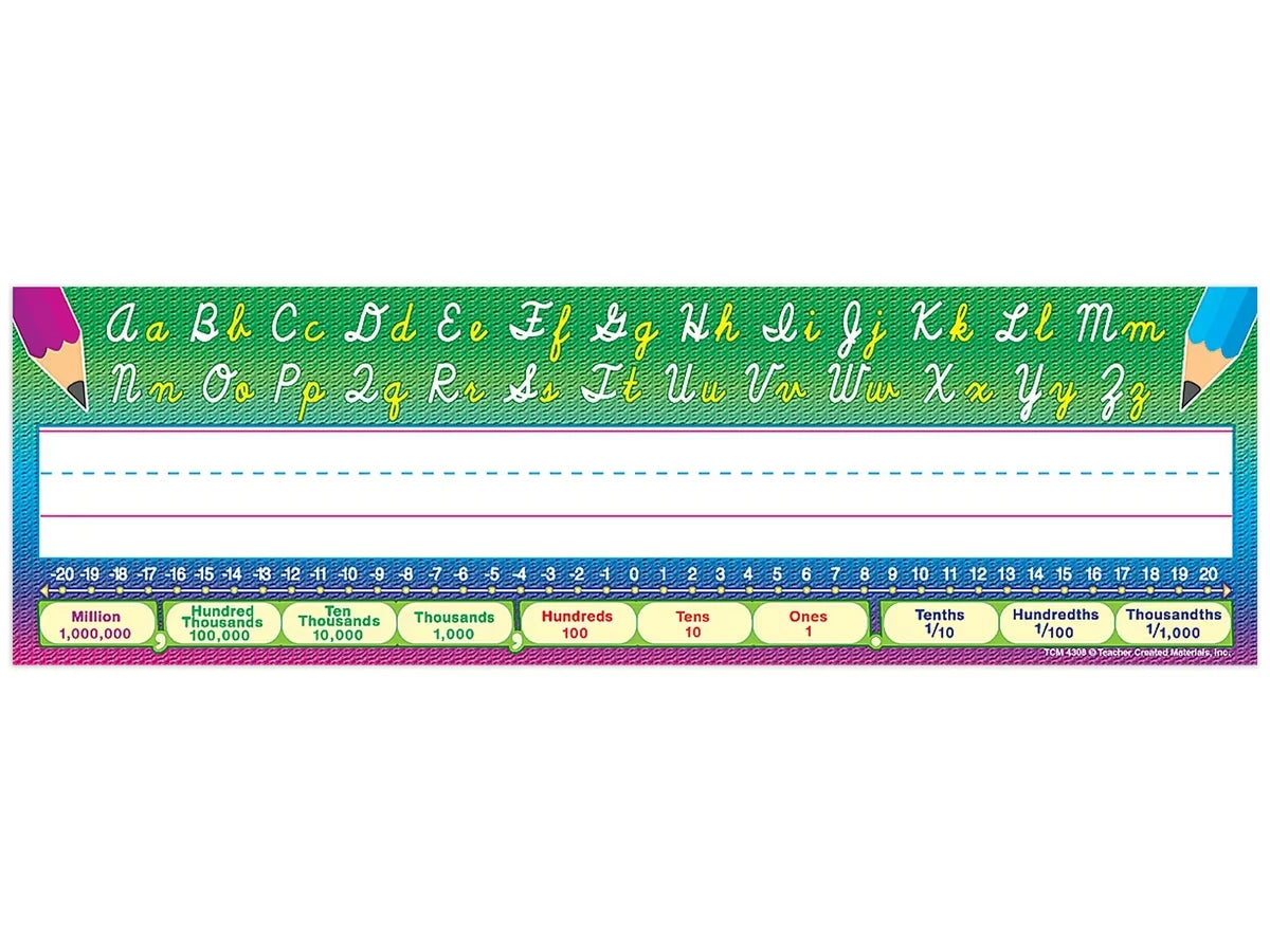 Modern Cursive Reference Nameplates - Gr.  3-6 - US 9237