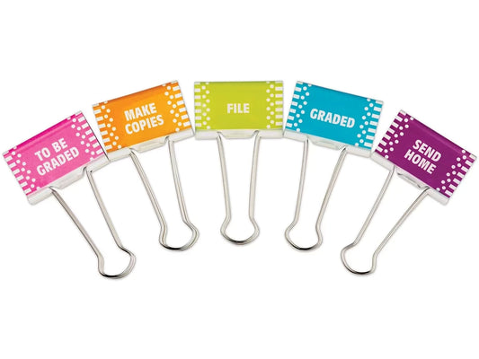 Colorful Classroom Management Large Binder Clips - US 2342