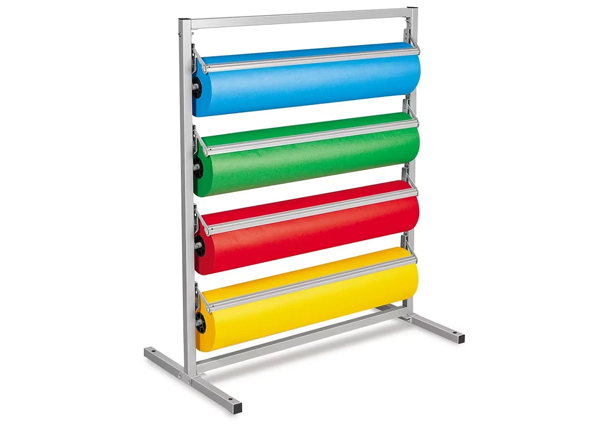 Butcher Paper 4-Roll Holder/Cutter Floor Rack - US 5390