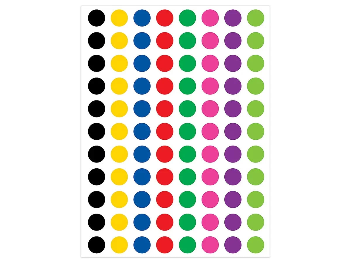 Colorful Circle Mini Stickers - US 7628