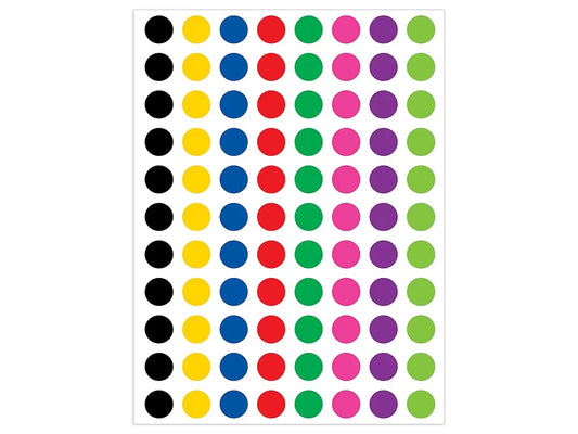 Colorful Circle Mini Stickers - US 7628