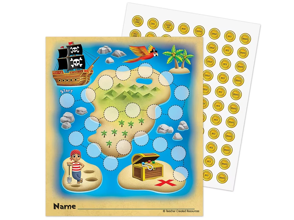 Treasure Hunt Reward Trackers and Stickers - US 5577