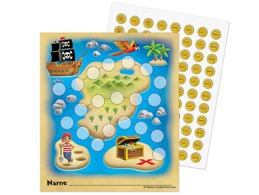 Treasure Hunt Reward Trackers and Stickers - US 5577