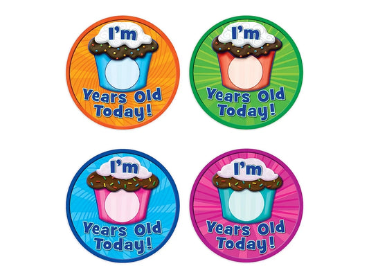 Cupcake Birthday Badges - Variety Pack - US 2973
