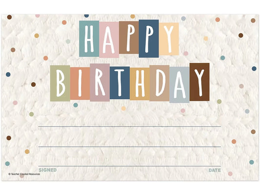 Everyone Is Welcome Birthday Certificates - US 7669