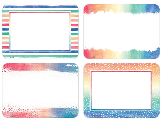 Watercolor Name Tags - Variety Pack - US 3693