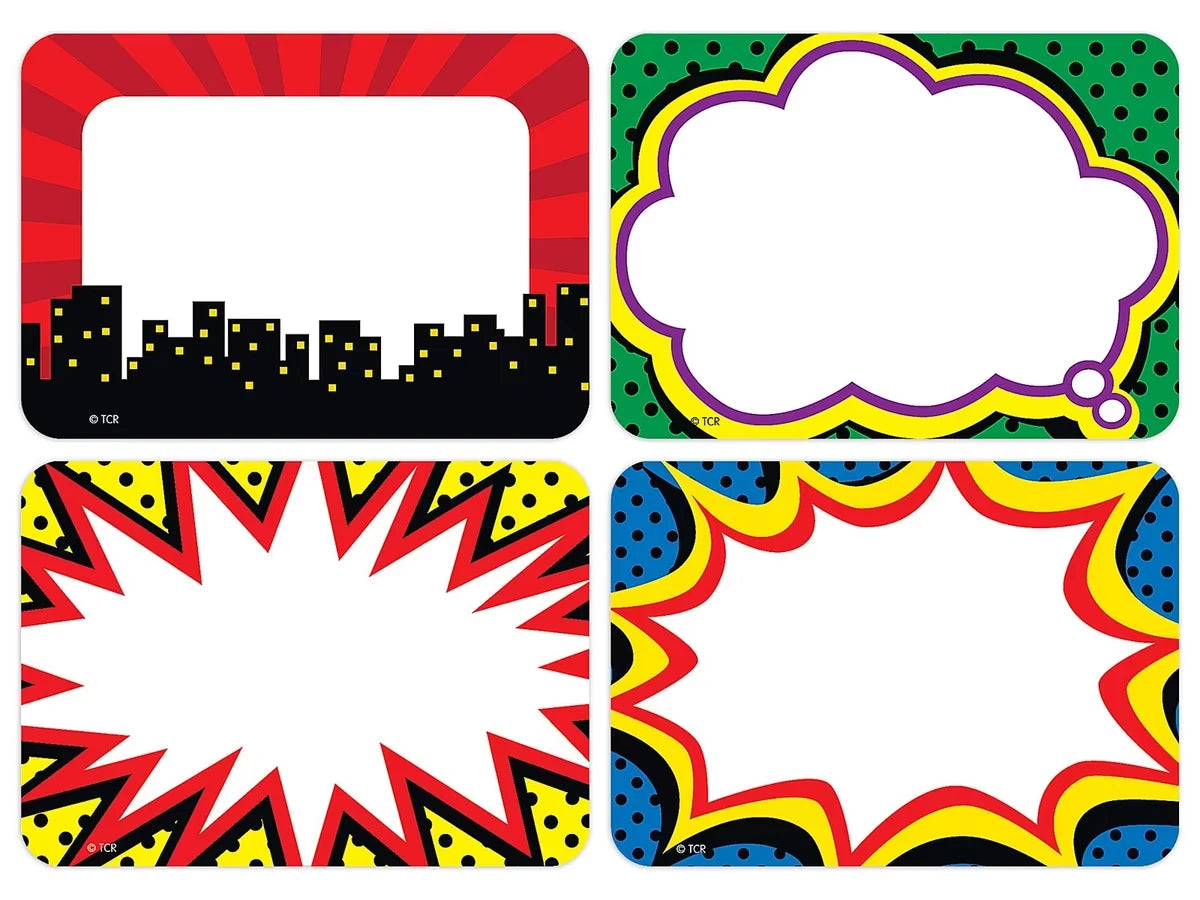 Superhero Name Tags - Variety Pack - US 7105