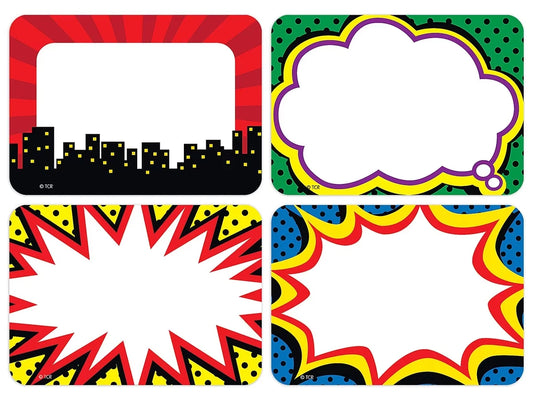 Superhero Name Tags - Variety Pack - US 7105