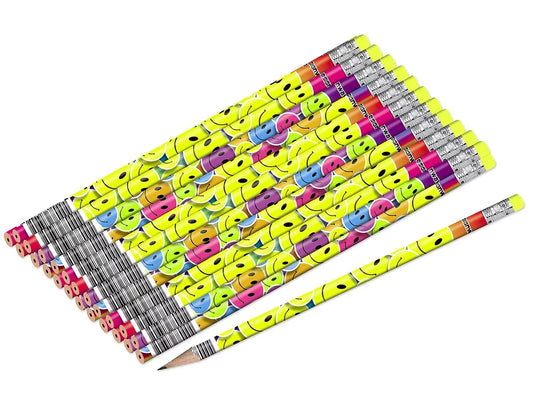 Smiley Face Pencils - Set of 24 - US 6074
