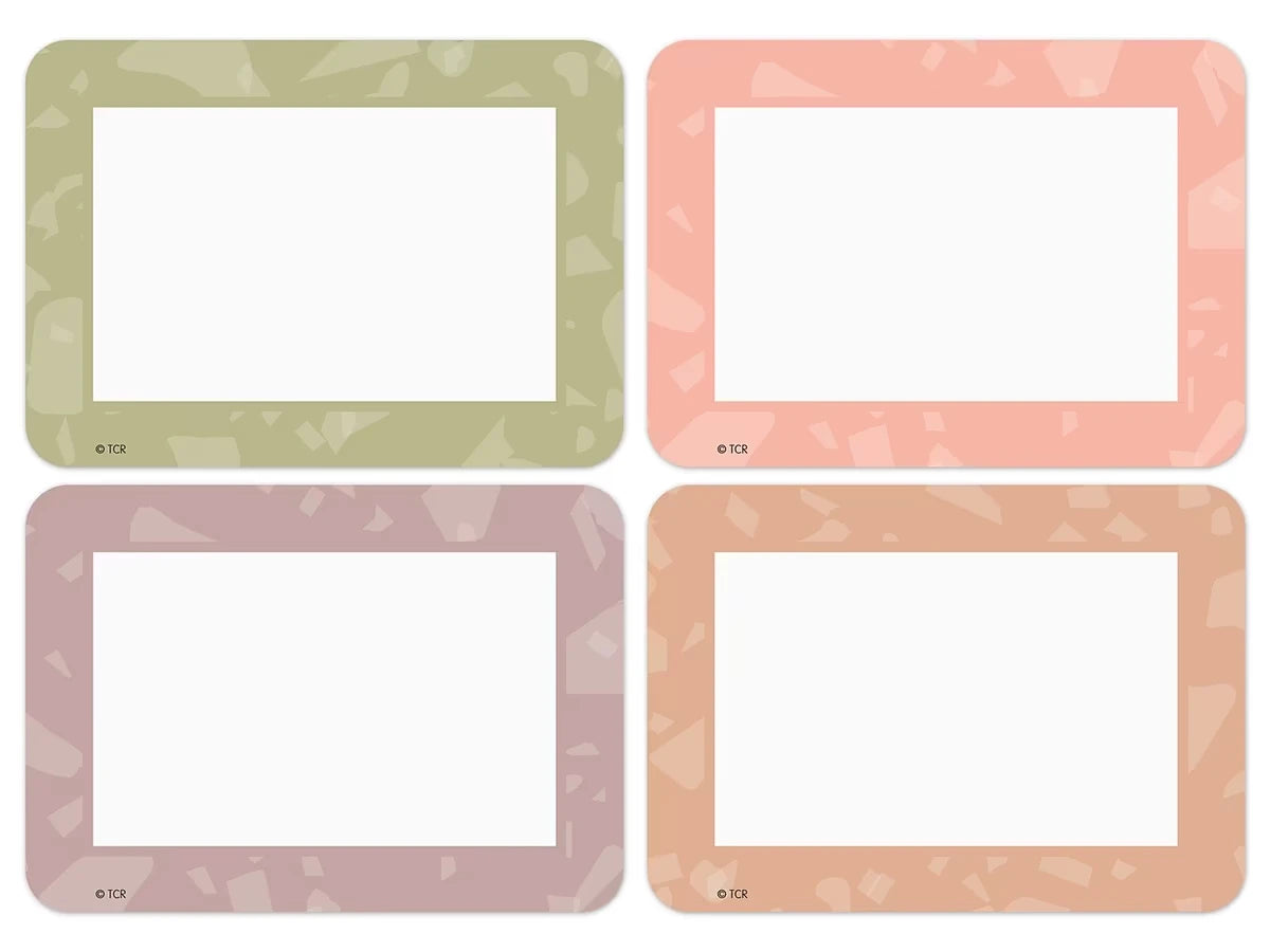Terrazzo Tones Name Tags - Variety Pack - US 3029