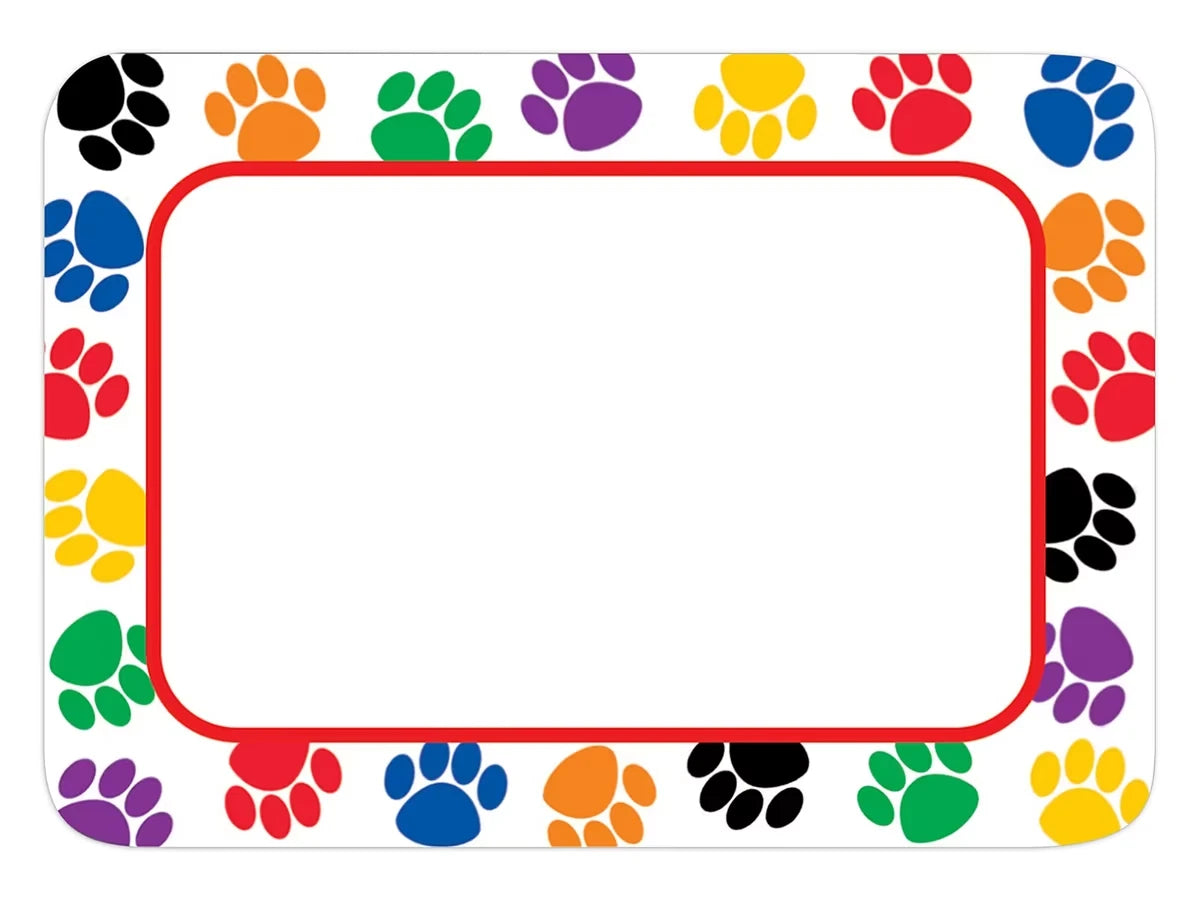 Paw Print Name Tags - US 3337