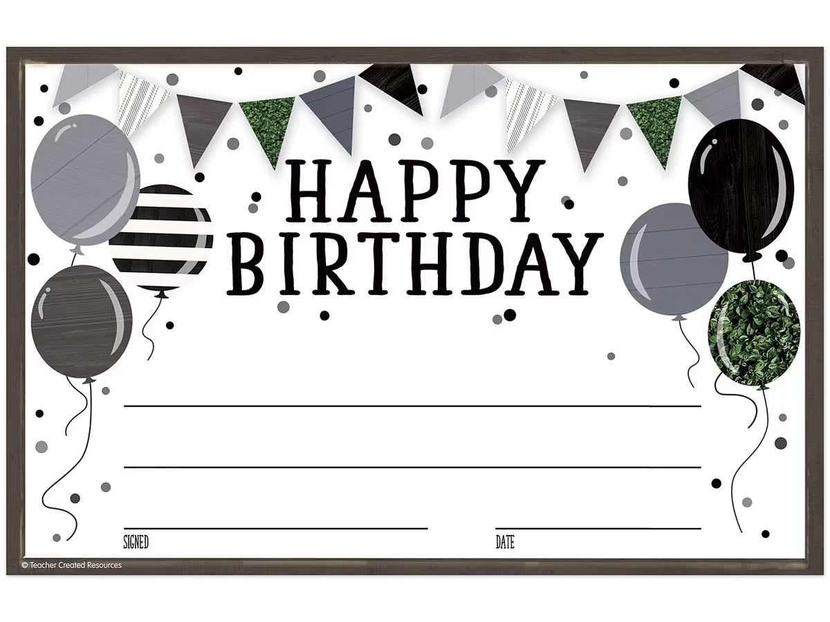 Modern Farmhouse Birthday Certificates - US 4260