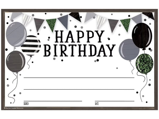 Modern Farmhouse Birthday Certificates - US 4260