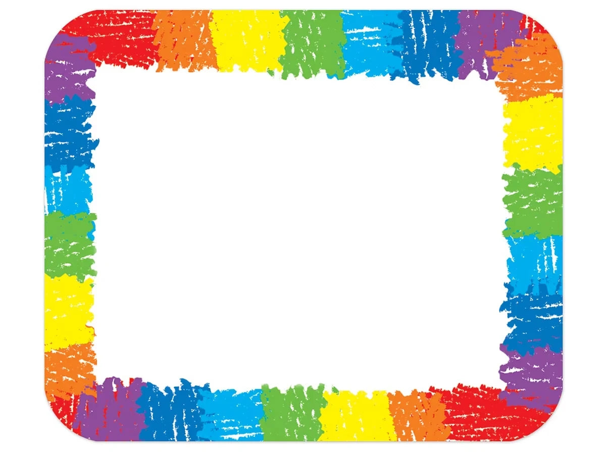 Rainbow Scribble Name Tags - US 6935