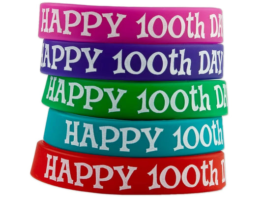 Happy 100th Day Wristbands - US 6655