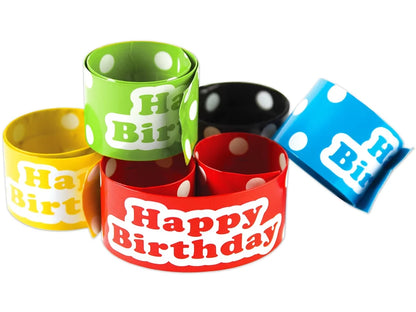 Polka Dot Birthday Slap Bracelets - US 3439