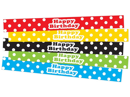 Polka Dot Birthday Slap Bracelets - US 3439
