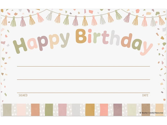Terrazzo Tones Birthday Certificates - US 3481