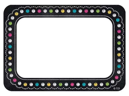 Chalkboard Brights Name Tags - US 6563