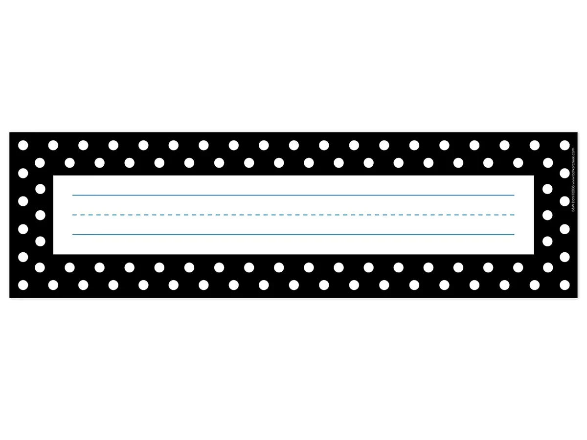 Black Polka Dot Nameplates - US 4618
