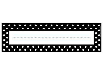 Black Polka Dot Nameplates - US 4618