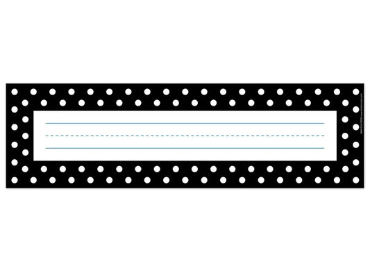 Black Polka Dot Nameplates - US 4618