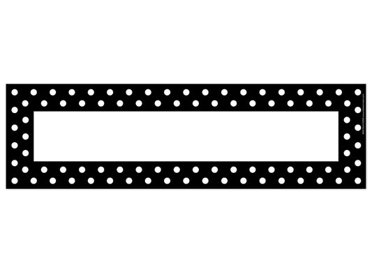 Black Polka Dot Nameplates - US 4618