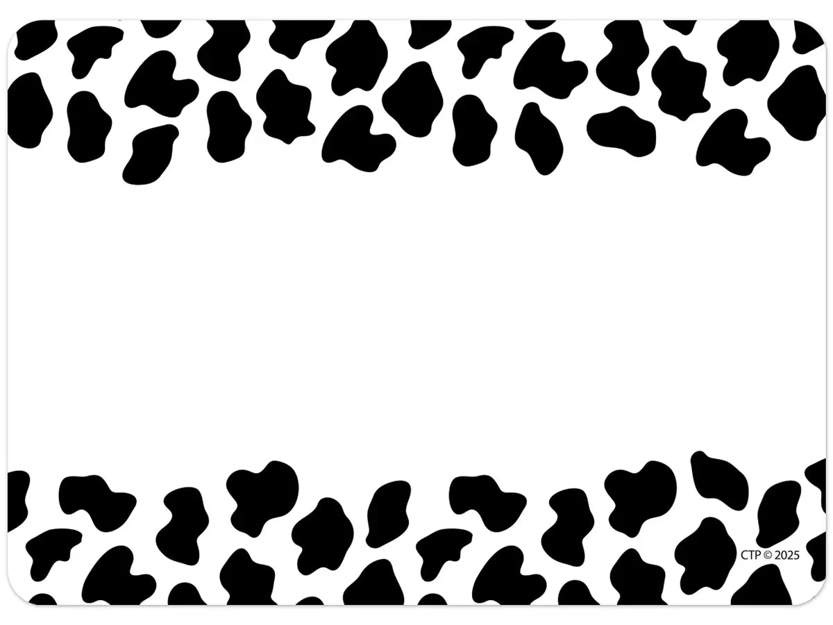 Farm Friends Cow Print Name Tags - US 2039