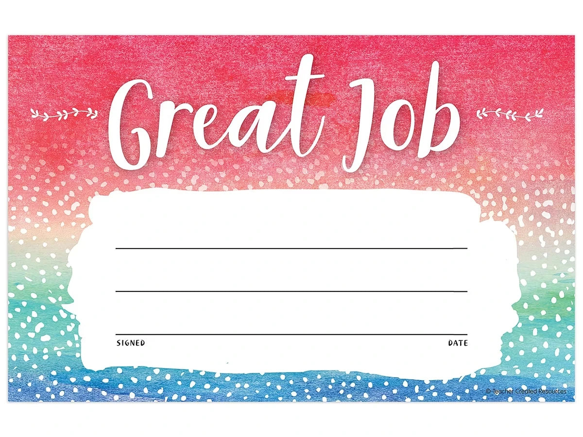 Watercolor Great Job! Awards - US 7500