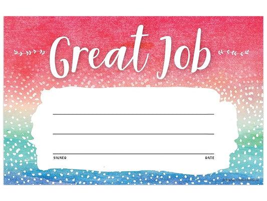Watercolor Great Job! Awards - US 7500