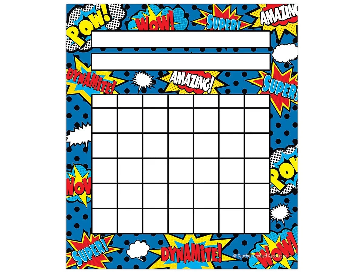 Superhero Mini Incentive Charts - US 7652