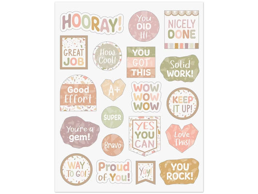 Terrazzo Tones Motivational Stickers - US 2154