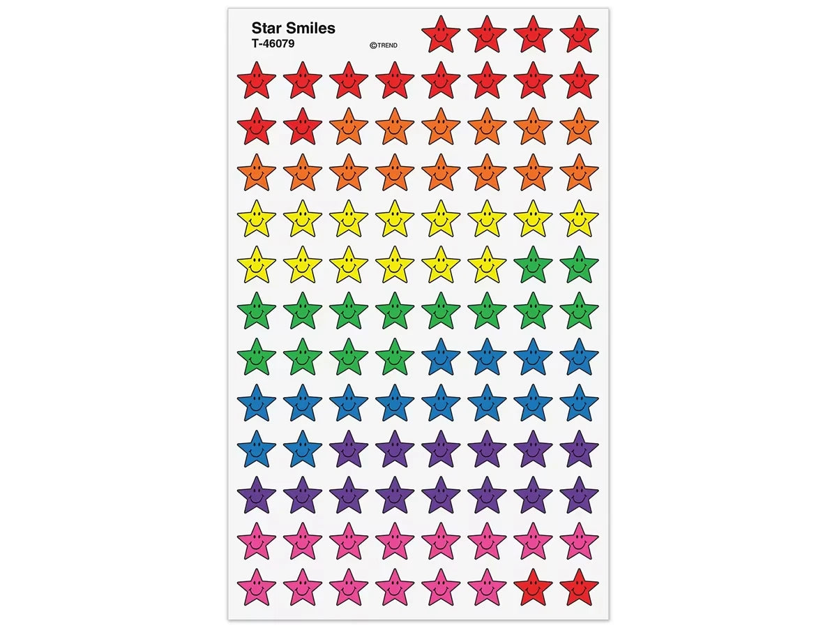 Star Smile Stickers - Value Pack - US 7825
