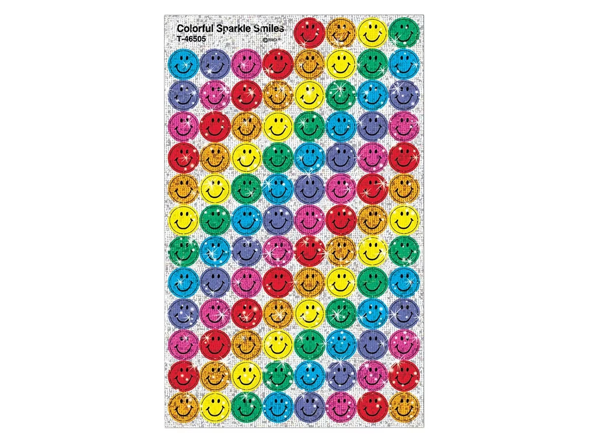 Sparkling Smiley Face Mini Stickers - US 4936